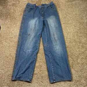 Y2K‎ Brooklyn Baggy Denim Blue Jeans Men’s Size 34 Streetwear Grounge Hip-Hop